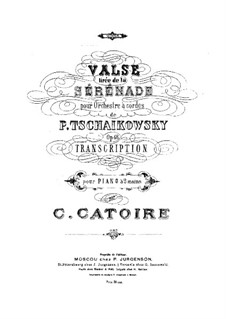 Serenade for String Orchestra, TH 48 Op.48: Waltz. Version for piano by Pyotr Tchaikovsky