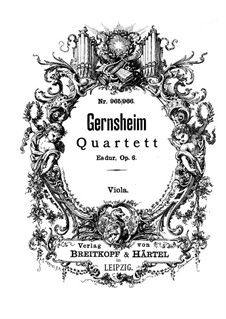 Piano Quartet No.1 in E Flat Major, Op.6: parte viola by Friedrich Gernsheim