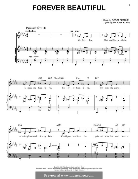 Forever Beautiful: Para vocais e piano by Scott Frankel