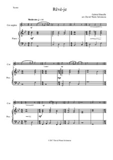Rêvé-je: For cor anglais and piano by Gabriel Bataille