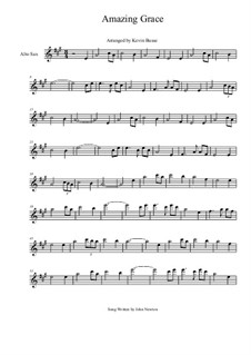 Amazing Grace, for One Instrument: para Saxofone Alto by folklore