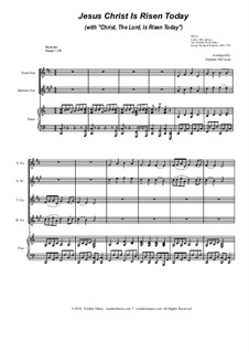 Jesus Christ Is Risen Today (with 'Christ, The Lord, Is Risen Today'): para quarteto de saxofone by Georg Friedrich Händel, folklore