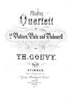 String Quartet No.5 in C Minor, Op.68: parte violoncelo by Louis Théodore Gouvy