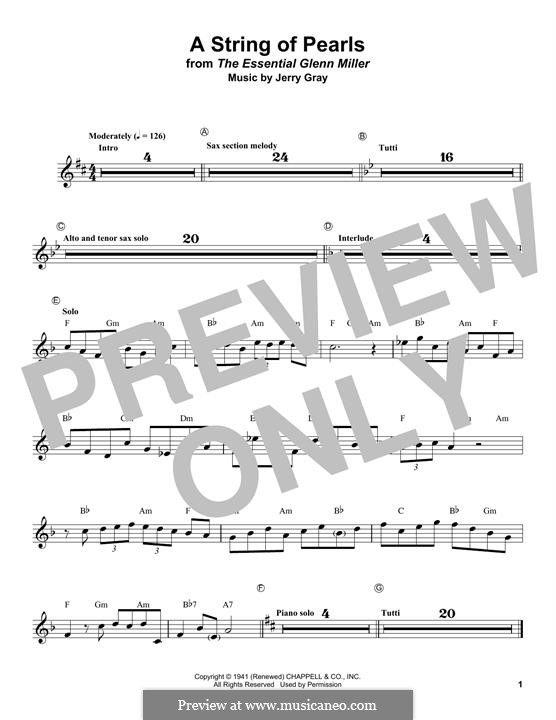 A String of Pearls: para trompeta by Jerry Gray