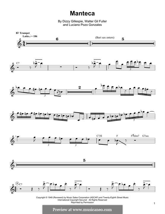 Manteca: para trompeta by Dizzy Gillespie, Luciano Pozo Gonzales, Walter Gil Fuller