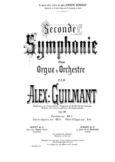 Symphony No.2 in A Major for Organ and Orchestra, Op.91: movimentos I-II by Alexandre Guilmant