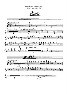 Complete Ballet: parte flauta piccolo by Pyotr Tchaikovsky