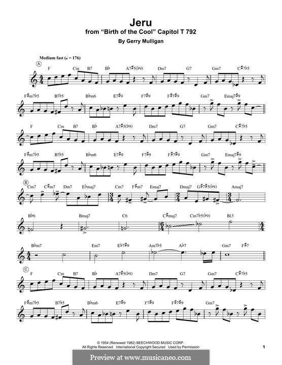 Jeru: para trompeta by Gerry Mulligan