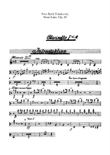 Complete Ballet: parte clarinetas by Pyotr Tchaikovsky