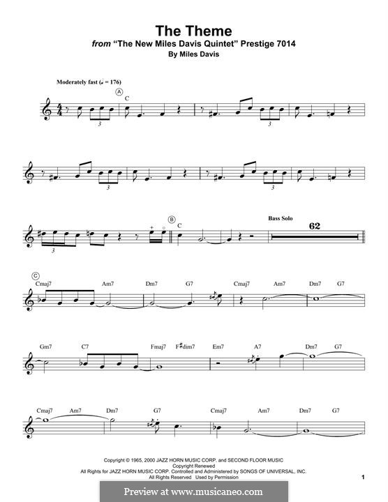 The Theme: para trompeta by Miles Davis