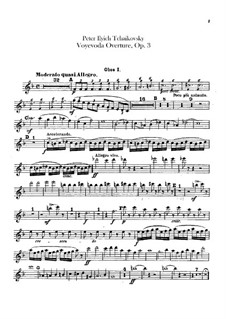 The Voyevoda, TH 1 Op.3: Overture – oboes and english horn parts by Pyotr Tchaikovsky