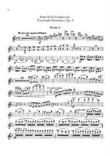 The Voyevoda, TH 1 Op.3: abertura - violinos parte I by Pyotr Tchaikovsky