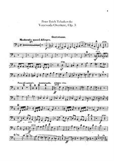 The Voyevoda, TH 1 Op.3: Overture – double basses part by Pyotr Tchaikovsky