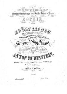 Zwölf Lieder des Mirza-Schaffy, Op.34: Nr.9 Gelb rollt mir zu Füssen by Anton Rubinstein