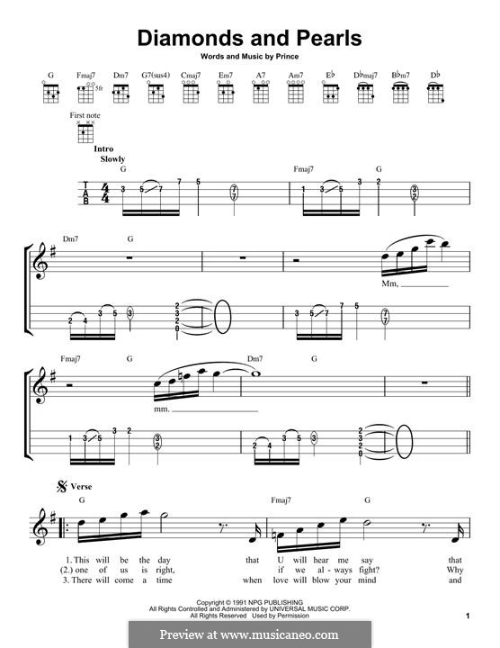 Diamonds and Pearls: para ukulele by Prince