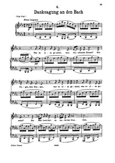 No.4 Danksagung an den Bach (A Song of Thanks to the Brook): Para vocais e piano by Franz Schubert