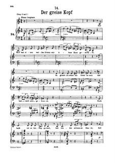 No.14 Der greise Kopf (The Grey Head): Para vocais e piano by Franz Schubert