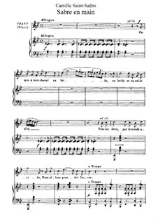 Mélodies persanes, Op.26: No.4 Sabre en main (Sabre in Arm) by Camille Saint-Saëns