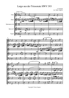 Largo aus der Triosonate für HB5, HWV 393: Largo aus der Triosonate für HB5 by Georg Friedrich Händel