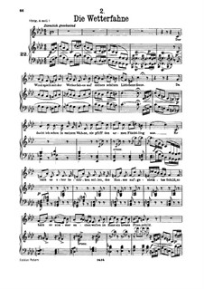 No.2 Die Wetterfahne (The Weather Vane): para voz baixa e piano by Franz Schubert