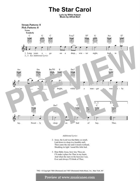 The Star Carol: Para guitarra com guia by Alfred Burt