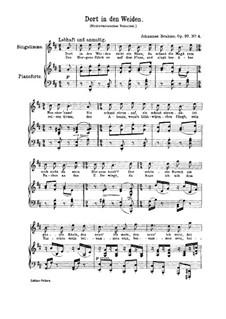 Six Songs, Op.97: No.4 Dort in den Weiden (There Among the Willows) by Johannes Brahms