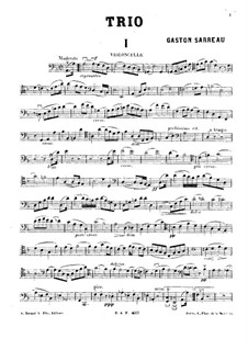 Piano Trio in D Minor: parte violoncelo by Gaston Sarreau