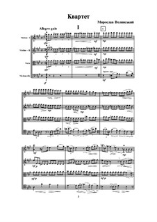Quarteto de cordas: Score by Miroslav Wolynskij