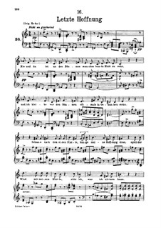 No.16 Letzte Hoffnung (Last Hope): para voz baixa e piano by Franz Schubert