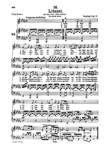 Litany, D.343: para voz baixa e piano by Franz Schubert