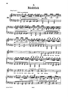 No.8 Rückblick (Retrospect): para voz baixa e piano by Franz Schubert
