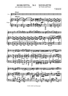 Novelette for Violin and Piano No.3: Novelette for Violin and Piano No.3 by Ivan Shmarygin