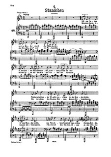 No.4 Ständchen (Serenade), vocal version: para voz baixa e piano by Franz Schubert