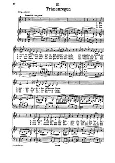 No.10 Thränenregen (Shower of Tears): para voz baixa e piano by Franz Schubert