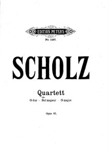 String Quartet No.1 in G Major, Op.46: violino parte I by Bernhard Scholz