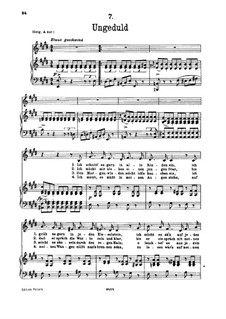 No.7 Ungeduld (Impatience): para voz baixa e piano by Franz Schubert