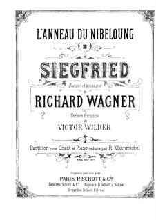 Siegfried (Sigurd), WWV 86c: Partitura piano-vocal by Richard Wagner