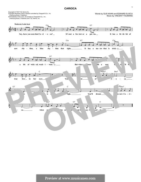 The Carioca: melodia by Vincent Youmans