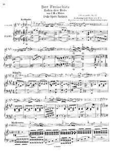 Fantasia on Themes from 'Der Freischütz' by Weber, Op.97: Score by Jean Baptiste Singelée