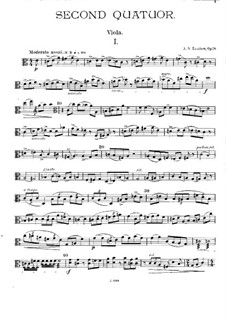 String Quartet No.2 in C Major, Op.28: parte viola by Alexander Taneyev