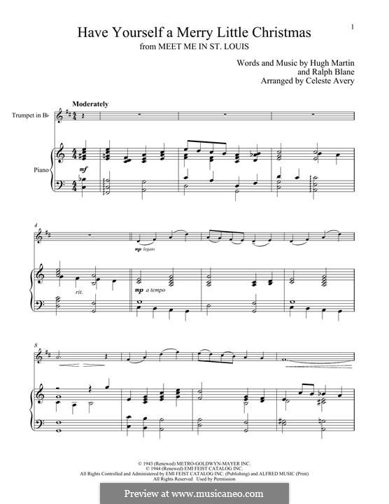 Instrumental version: para trompeta e piano by Hugh Martin, Ralph Blane
