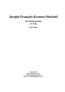 Klaviersatzen: No.5-7 by Joseph-François Kremer