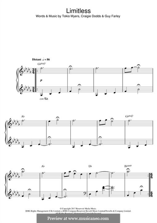 Limitless: Para Piano by Craigie Dodds, Guy Farley, Tokio Myers