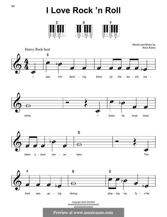 I Love Rock 'n Roll: Para Piano by Alan Merrill, Jake Hooker