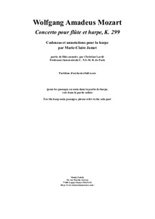 Concerto for Flute, Harp and Orchestra in C Major, K.299: Orchestral score and complete parts by Wolfgang Amadeus Mozart
