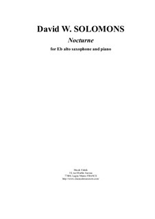 Nocturne: For Eb alto saxophone and piano by David W Solomons