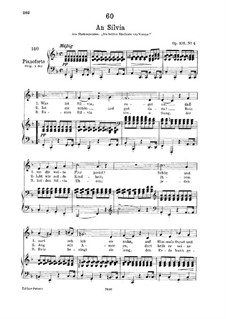 An Sylvia (To Sylvia), D.891 Op.106 No.4: para voz baixa e piano by Franz Schubert