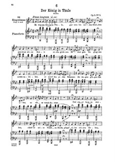 Der König in Thule (The King in Thule), D.367 Op.5 No.5: para voz baixa e piano by Franz Schubert