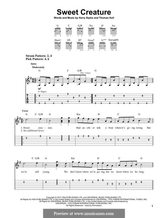 Sweet Creature: Para guitarra com guia by Tom Hull, Harry Styles