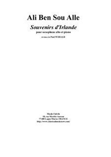 Souvenirs d'Irelande for alto saxophone and piano: Souvenirs d'Irelande for alto saxophone and piano by Ali Ben Sou Alle